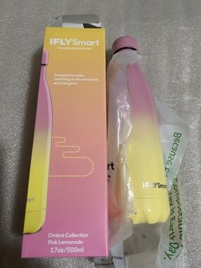 Ombre Pink Lemonade Travel Hydration Bottle - Pink/Yellow